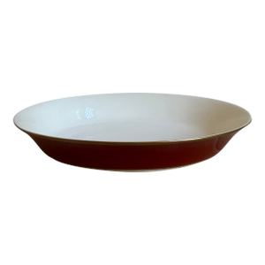 1980s Mikasa Bone China Oval-Shaped Serving Bowl With Mikasa Egyptian Terracotta Pattern