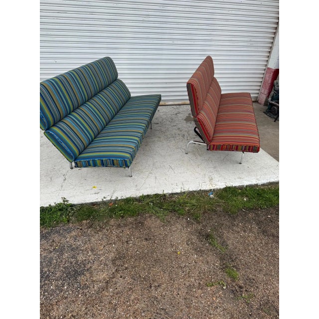Metal Mid 20th Century Charles Eames Sofa Compact For Sale - Image 7 of 8