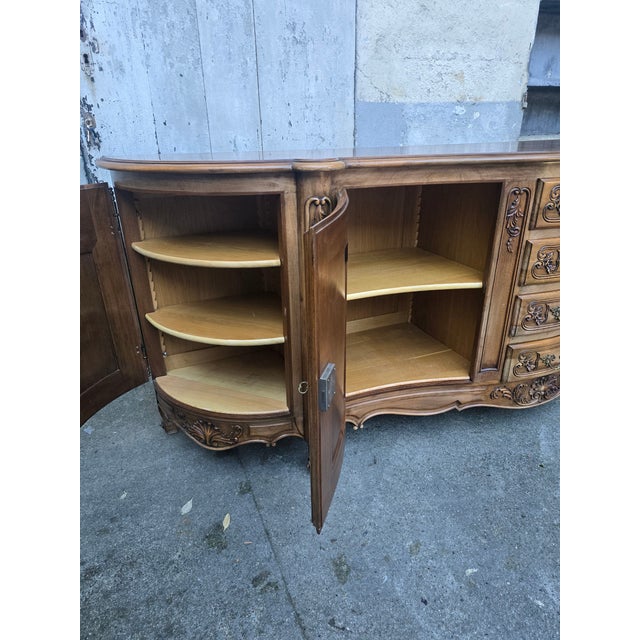 1970s Low Louis XV Wooden Sideboard, 1970s For Sale - Image 5 of 17
