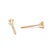 Modern Dainty .16ctw Diamond Stud Earrings With Screw Backs, 18k Yellow Gold, Pair For Sale - Image 3 of 4