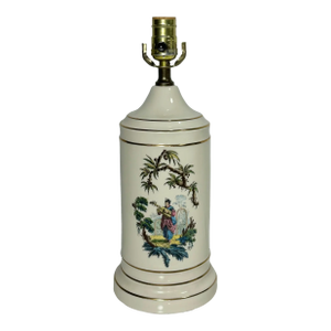 1940’s Chinoiserie Lamp, a Figure Playing Instrument