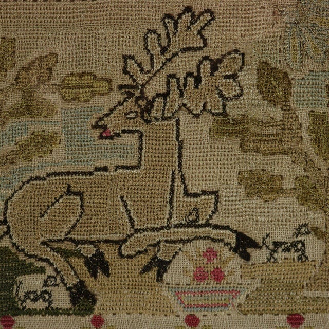 Green Antique Sampler, 1777 by Phebe Hotham Aged 10 For Sale - Image 8 of 18