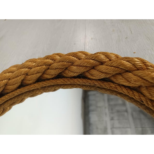 Vintage Rope Mirror by Adrien Audoux & Frida Minet, 1950s For Sale - Image 8 of 10