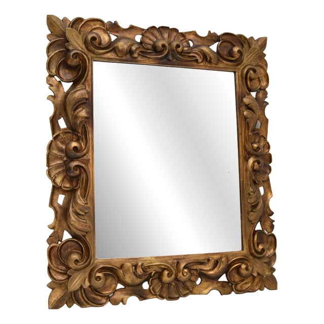 Antique Rococo French Gilt Wood Mirror, 1900s For Sale