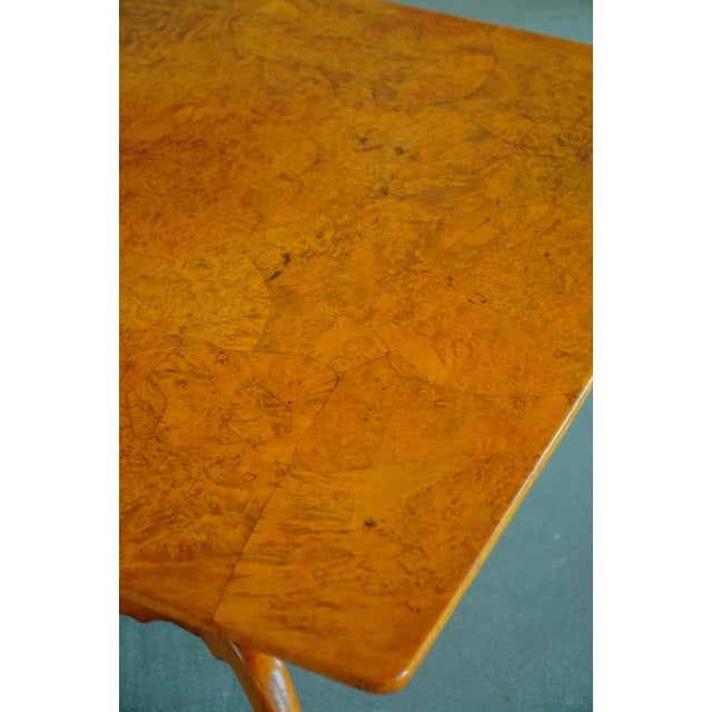 Antique Late 19th Century Swedish Square Folding Table in Burl Wood For Sale - Image 18 of 18