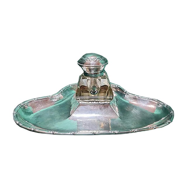 Antique Danish 830 Silver Writing Implement Set by Christian F. Heise for HCF, Set of 2 For Sale