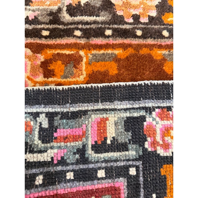 Antique Chinese Square Rug With Floral Medallion 2' X 2'2" For Sale - Image 13 of 16
