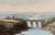 Mid 20th Century Mid 20th Century Original Classical Landscape Oil Painting With River and Architectural Ruins - Signed For Sale - Image 5 of 11