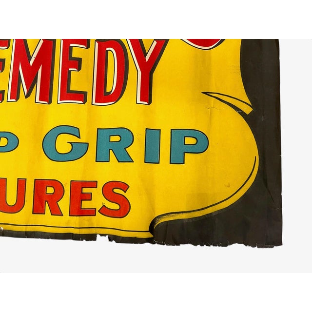 Early 20th Century Medicine Sign Chamberlain's Cough Remedy Advertising Poster For Sale - Image 4 of 11