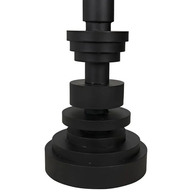 NOIR Wilton Floor Lamp with Shade, Black Iron For Sale In Los Angeles - Image 6 of 6