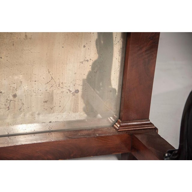 Brown Empire Console Table with Marble Top For Sale - Image 8 of 16
