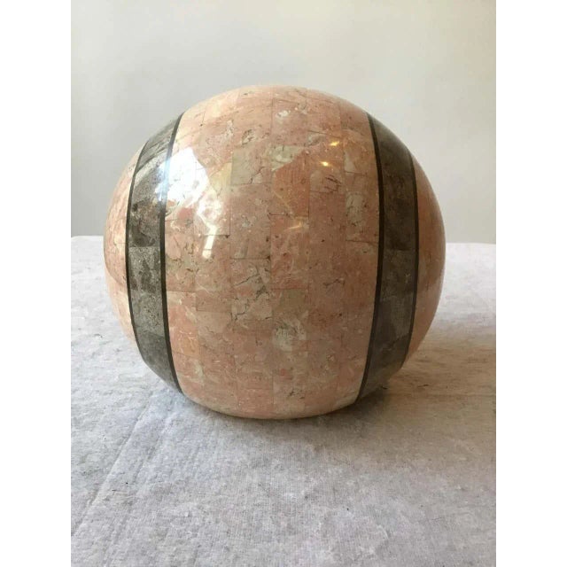 1980s Tessellated stone sphere.