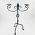 Hand Forged Iron Candelabra 24.5″ (62cm) Antique Gold Patina Finish 2-Arm Royal Scrolled Mantel Decor For Sale - Image 6 of 7