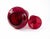 Vintage Czech Art Glass Ruby Red Vase & Matching Candleholder For Sale - Image 4 of 4
