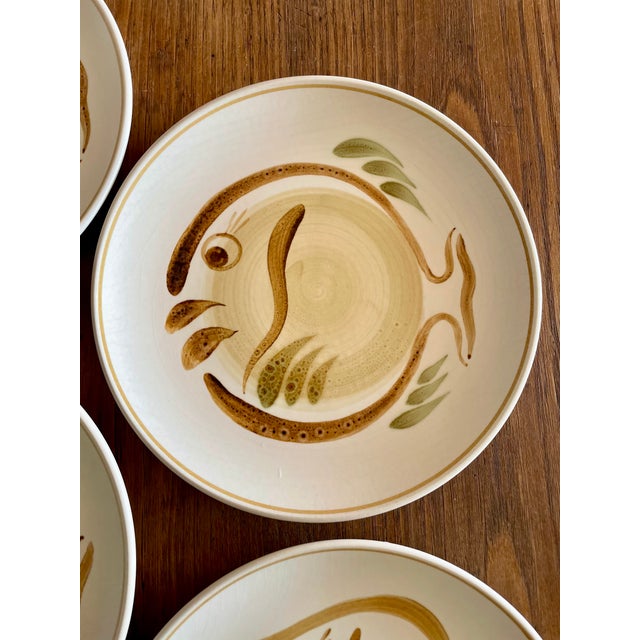 Vintage French Plates from Salins, 1970s, Set of 8 For Sale - Image 9 of 12