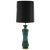 Hand Thrown, Blue & Green Glazed Pottery Table Lamp For Sale