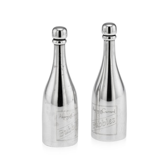 Silver Champagne Bottle Bubble Blowers from Asprey & Garrard, 2000s, Set of 2 For Sale - Image 14 of 14