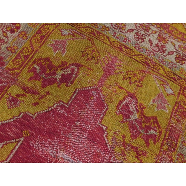 Antique Hand Knotted Turkish Prayer Rug 3'5"x 4'9" For Sale In Los Angeles - Image 6 of 12