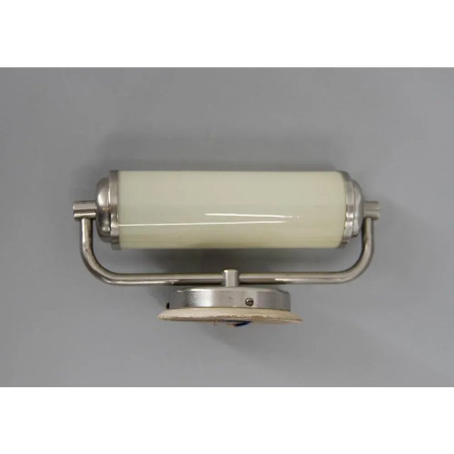 Bauhaus Style Nickel-Plated Wall Lamp, 1930s For Sale - Image 9 of 10