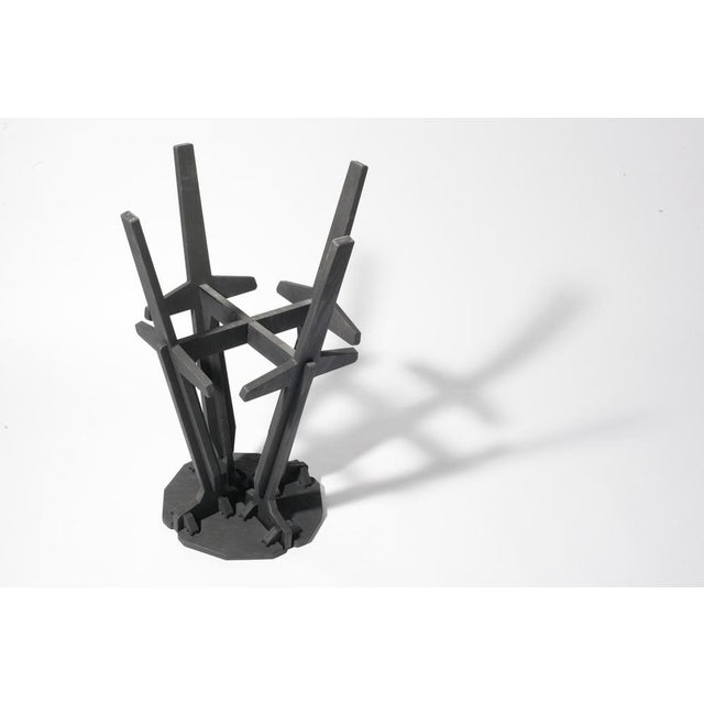 Stack Barstool in Charcoal Black by Konstantin Achkov for Lock For Sale - Image 14 of 15