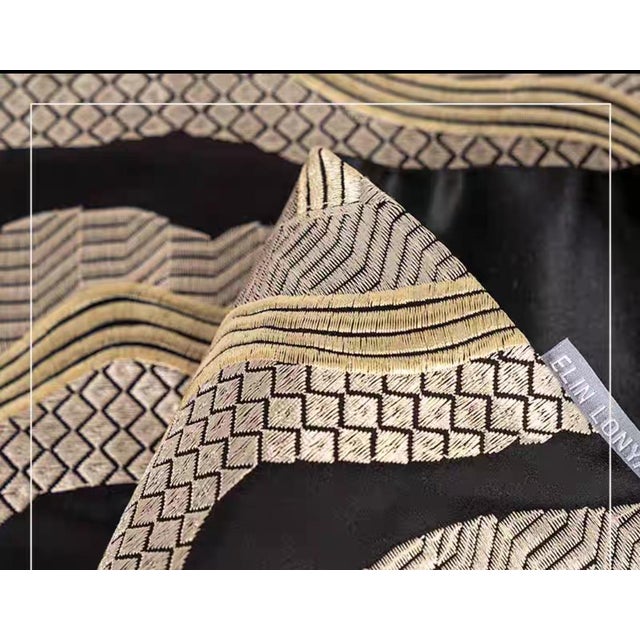 Textile Gold Embroidery Lumbar Pillow 11"*19" For Sale - Image 7 of 9