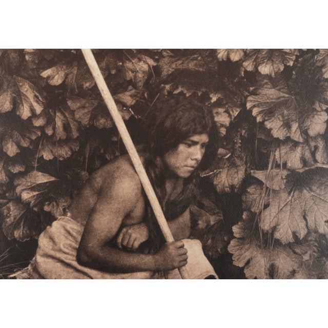 "Spearing Salmon: Spokan", Sepia Photograph of Indigenous Spearfishing by Edward Sheriff Curtis For Sale - Image 4 of 10