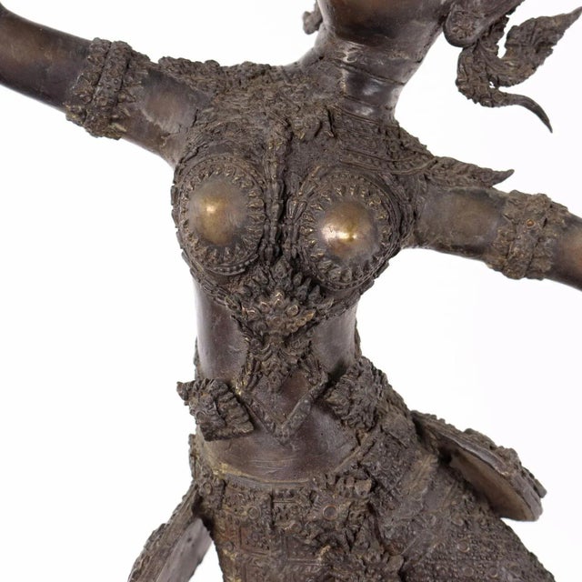 Bronze Figure of a Celestial Nymph Apsara For Sale - Image 5 of 11