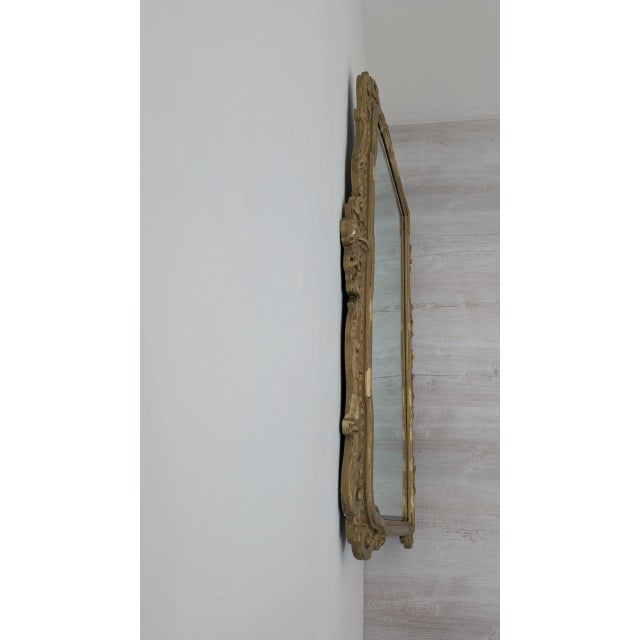 Vintage Mirror in Gilded Wooden Frame, 1960s For Sale - Image 12 of 13
