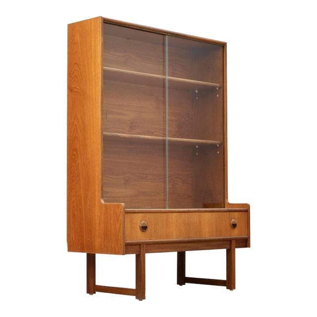 Mid Century Teak China Display Cabinet by Turnidge of London For Sale