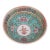 Chinese Porcelain Mun Shou Longevity Bowl Trinket Dish Turquoise With Pink 4972b For Sale