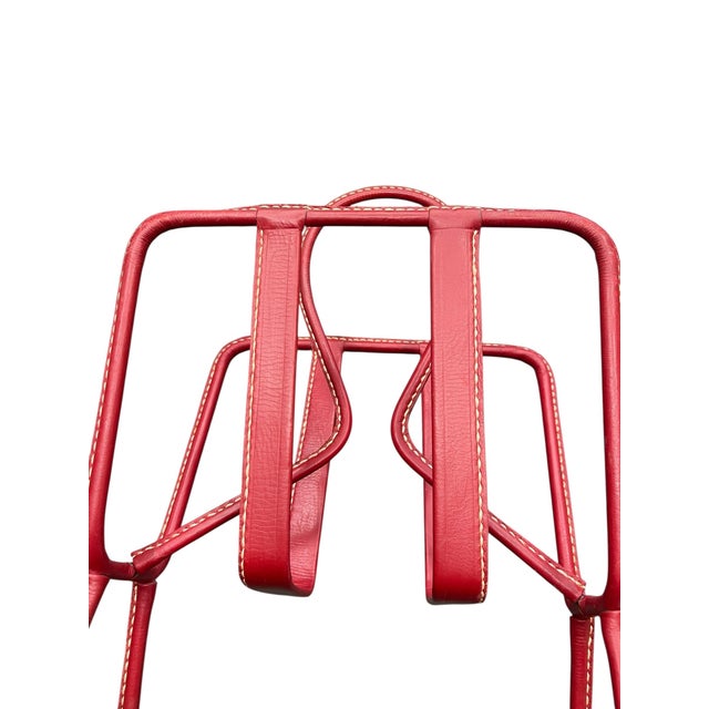 Animal Skin Magazine Rack by Jacques Adnet, 1950s For Sale - Image 7 of 8