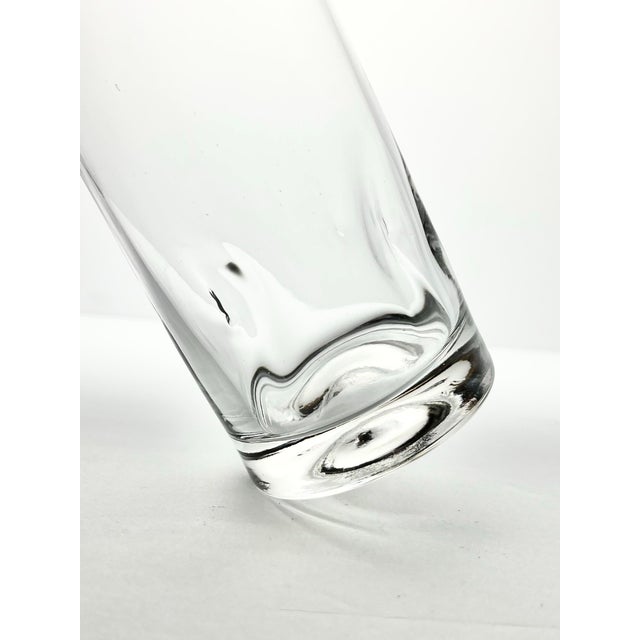 1990s 1990s Vintage Indented Dimple Pinched Side Highball Tumbler Glasses - Set of 6 For Sale - Image 5 of 5