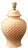 Textured Cream Manises Ceramic Table Lamps, 1980s, Set of 2 For Sale