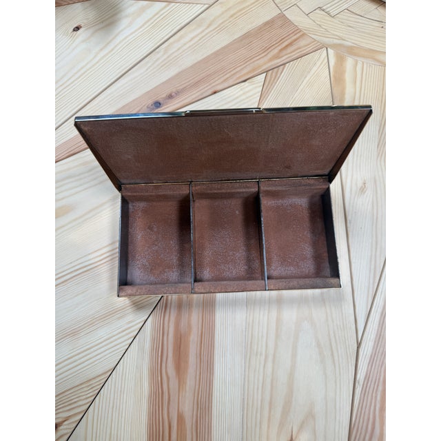 Vintage Italian 24-Karat Gold-Plated Compartment Box For Sale - Image 9 of 9