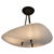 Mid-Century Modern Brass and Sculptural White Glass Pendant Lamp, Italy, 1960s For Sale - Image 12 of 12