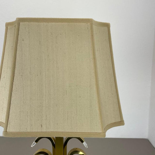 Metal Hollywood Regency Brass and Acrylic Glass Table Light from WKR Lights, Germany, 1970s For Sale - Image 7 of 18