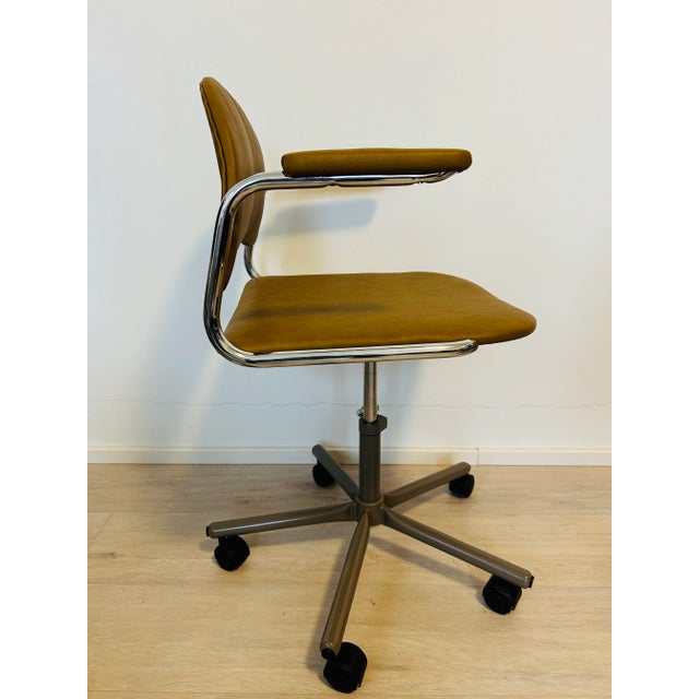 Vintage Mustard Office Desk Chair by Kovona, 1970s For Sale - Image 4 of 10