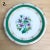 19 Century Green Floral Porcelain Plate, Set of 3 For Sale - Image 5 of 7