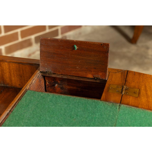 English 19th Century Walnut Campaign Butler's Desk with Three Drawers For Sale - Image 12 of 12
