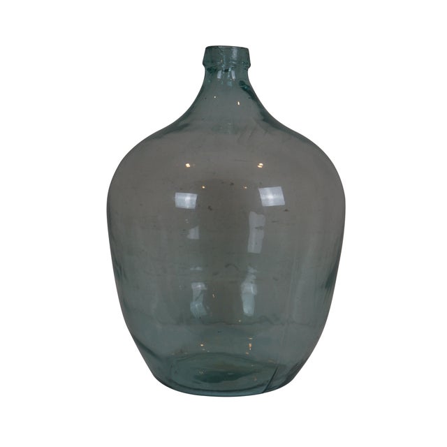 Rustic European Vintage Romanian Blue Glass Balon Demijohn Wine 50L Bottle Jug Carboy For Sale - Image 3 of 12