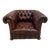 Early 20th Century Leather Chesterfield Tub Chair For Sale