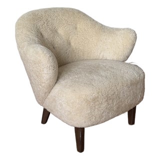 Ingeborg Lounge Chair in Skandilock Sheepskin by Flemming Lassen for Audo Copenhagen For Sale