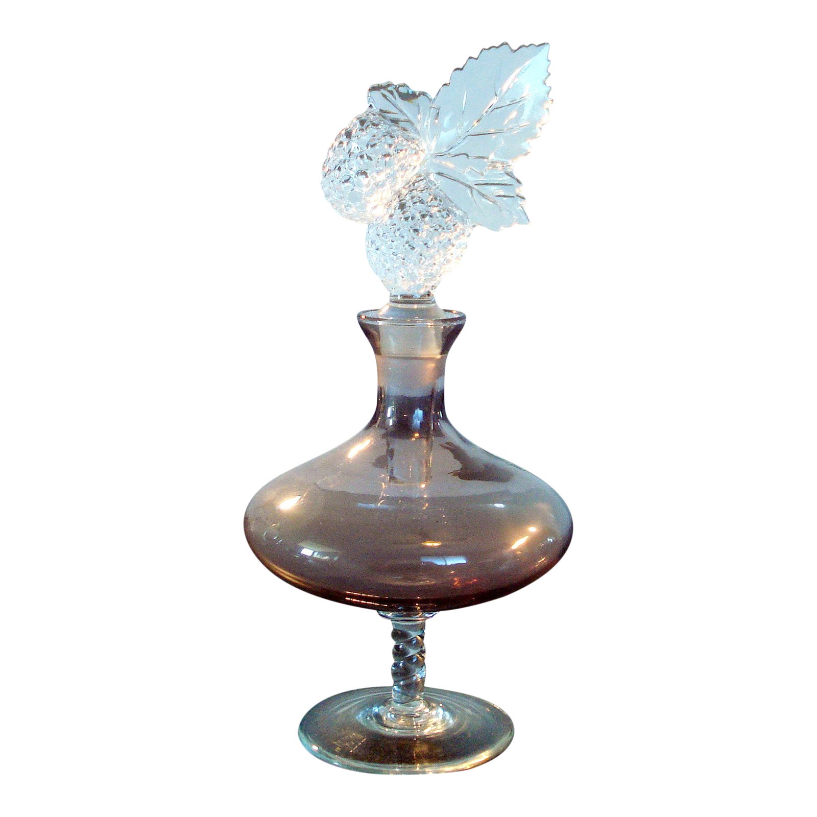 1920s Alrose Purple and Clear Perfume Bottle Chairish