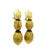 1960s 14k Yellow Gold & Blue Enamel Textured Drop Earrings, A Pair For Sale In Miami - Image 6 of 13