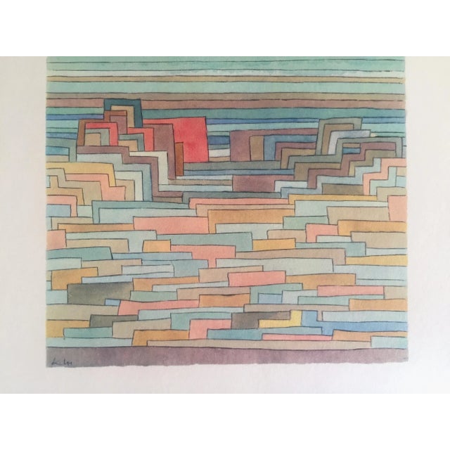 Paul Klee Paul Klee Vintage 1969 Abstract Modernist Lithograph Print " City on a Lagoon " 1932 For Sale - Image 4 of 12