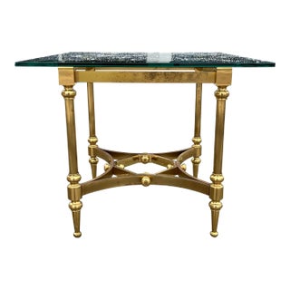 Neotransitional Gothic Brass End Table For Sale