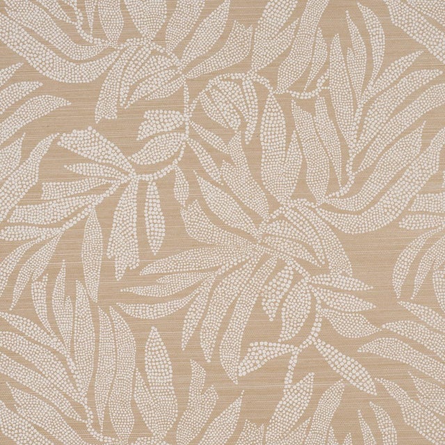 Contemporary SAMPLE - Schumacher X Johanna Ortiz Tayrona Palm Mosaic Sisal Wallpaper In Playa Dorada Sand For Sale - Image 3 of 4