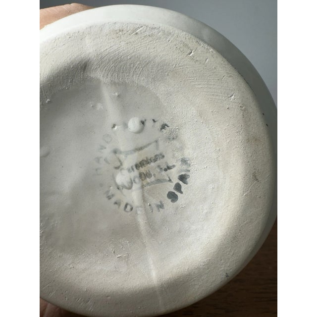 Vintage Spanish Hand Painted Ceramic Vase Floral Folk Art Made in Spain For Sale - Image 10 of 10