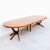 Monumental Mid Century Modern Expandable Pedestal Base Dining Table in Walnut For Sale - Image 11 of 15