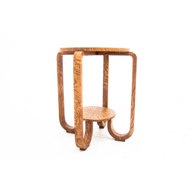 Art Deco Round Console Table, Poland, 1950s For Sale - Image 4 of 10